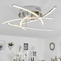 Plafonniercross Led Chrome, 5 Lumieres