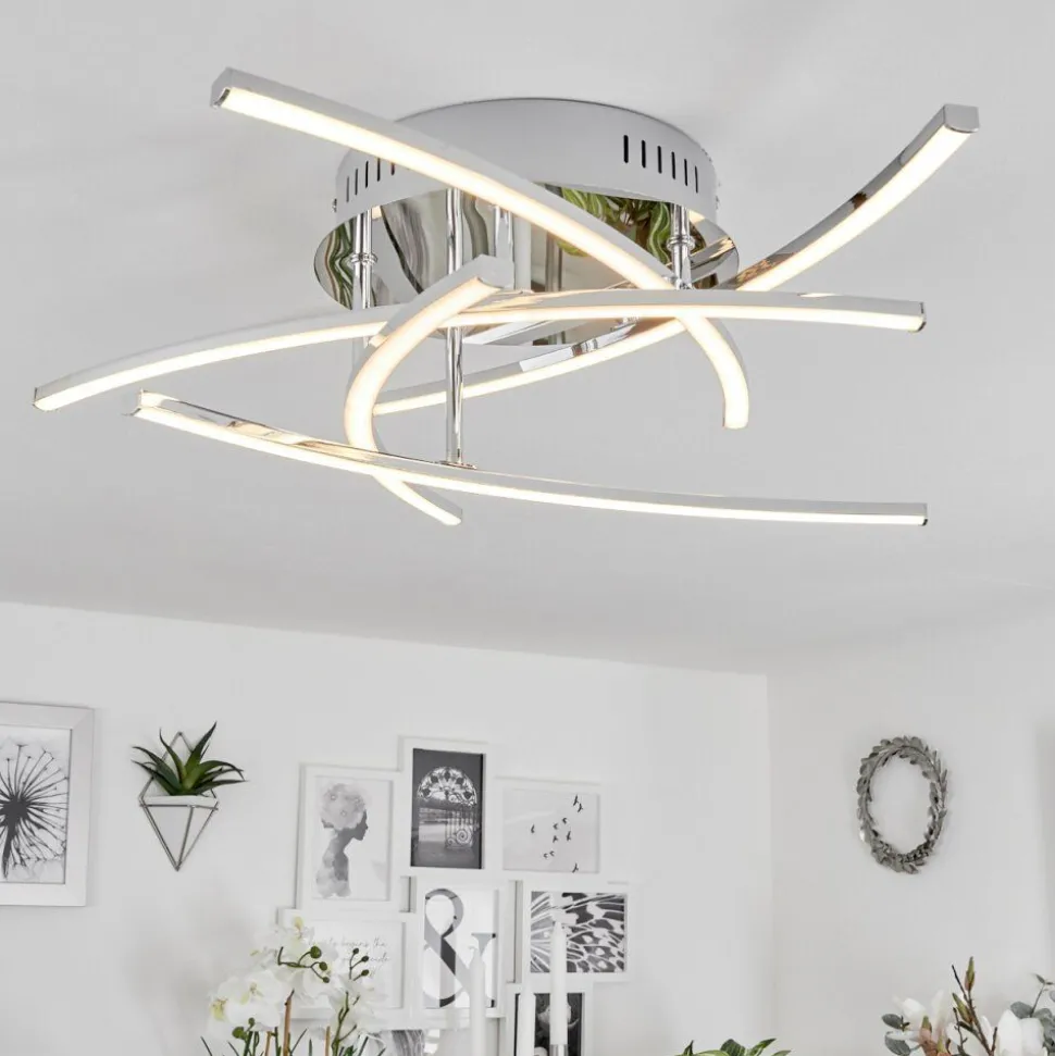 Plafonniercross Led Chrome, 5 Lumieres