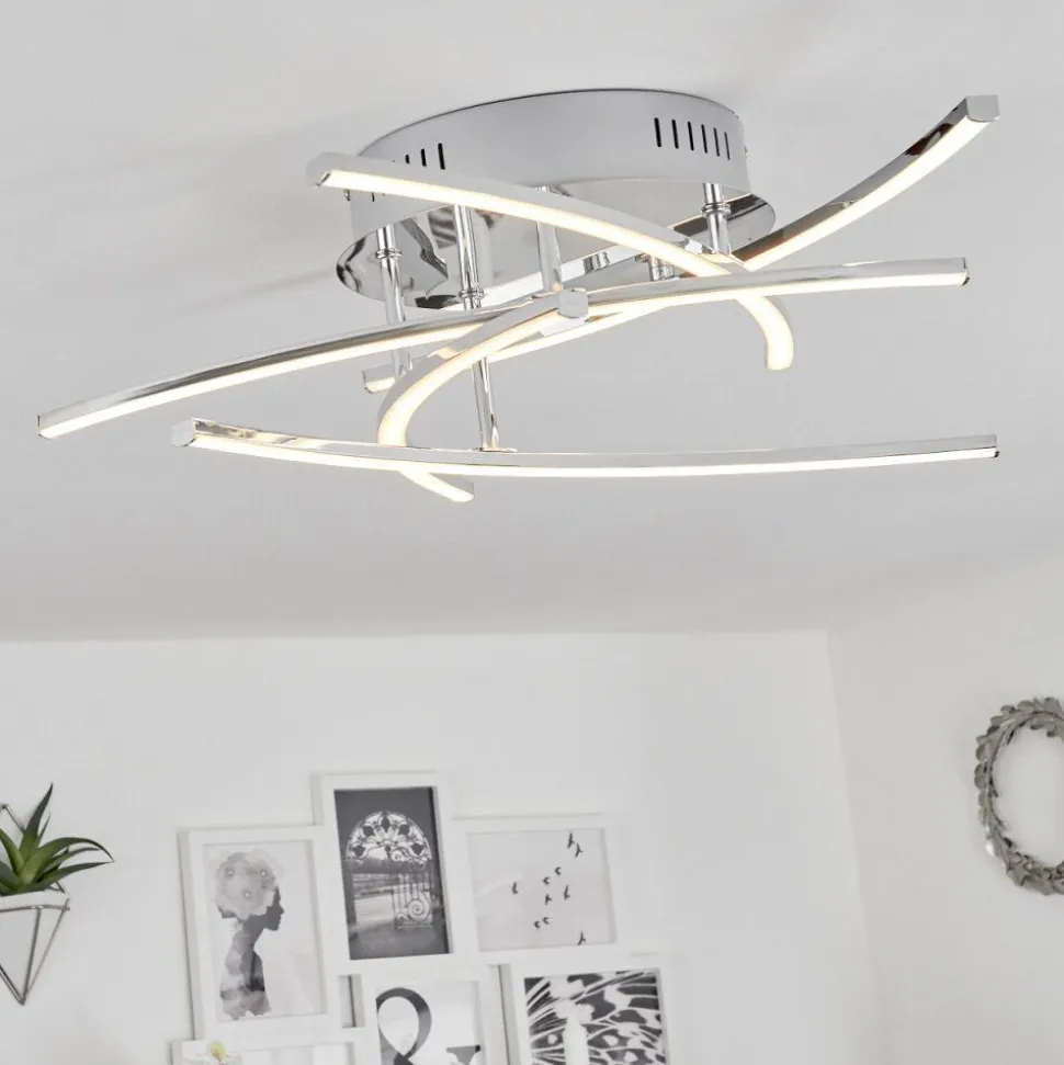 Plafonniercross Led Chrome, 5 Lumieres