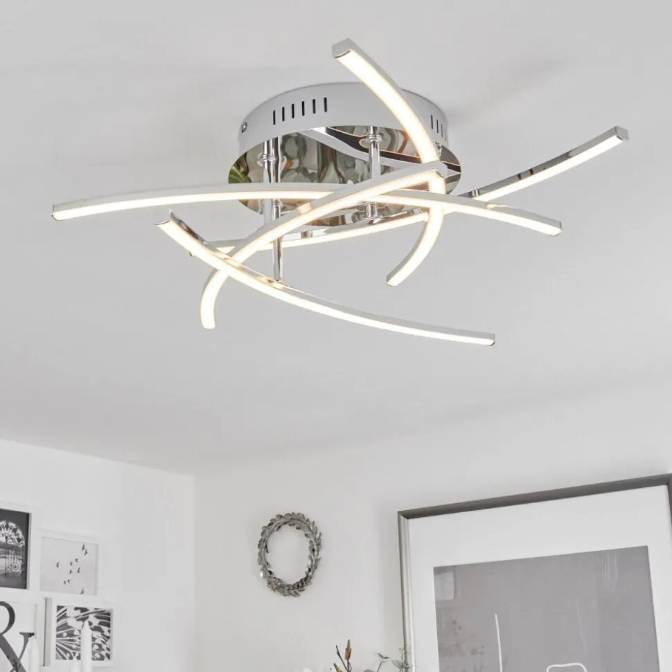 Plafonniercross Led Chrome, 5 Lumieres
