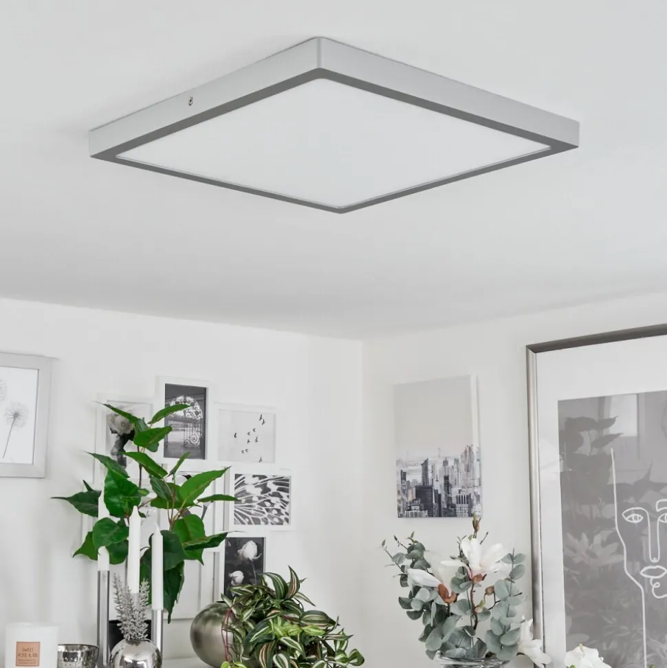 Plafonnierfinsrud Led Argente, 1 Lumiere