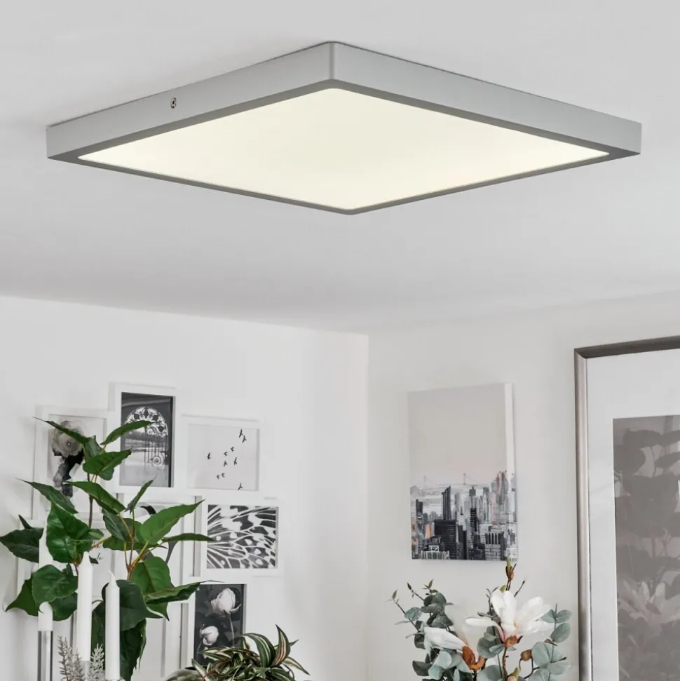 Plafonnierfinsrud Led Argente, 1 Lumiere