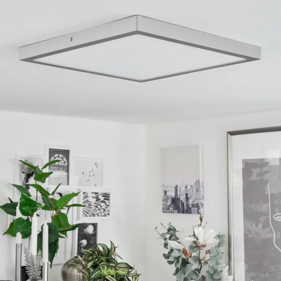 Plafonnierfinsrud Led Argente, 1 Lumiere