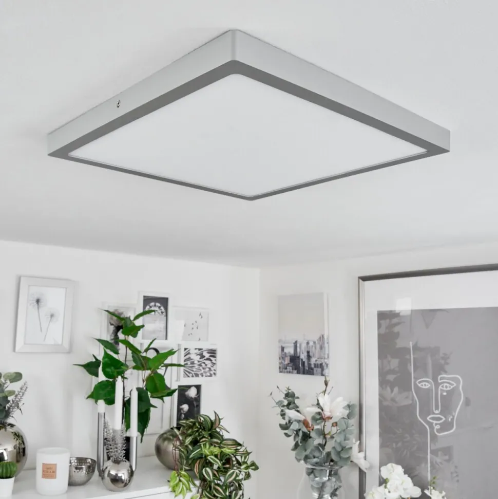 Plafonnierfinsrud Led Argente, 1 Lumiere