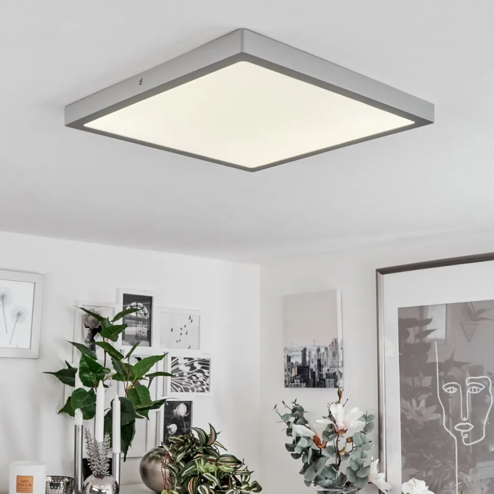Plafonnierfinsrud Led Argente, 1 Lumiere