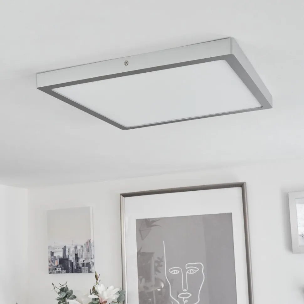 Plafonnierfinsrud Led Argente, 1 Lumiere