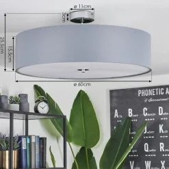 Plafonnierfoggia Chrome, 3 Lumieres