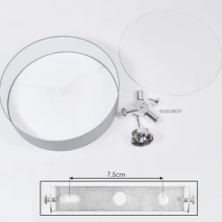 Plafonnierfoggia Chrome, 3 Lumieres