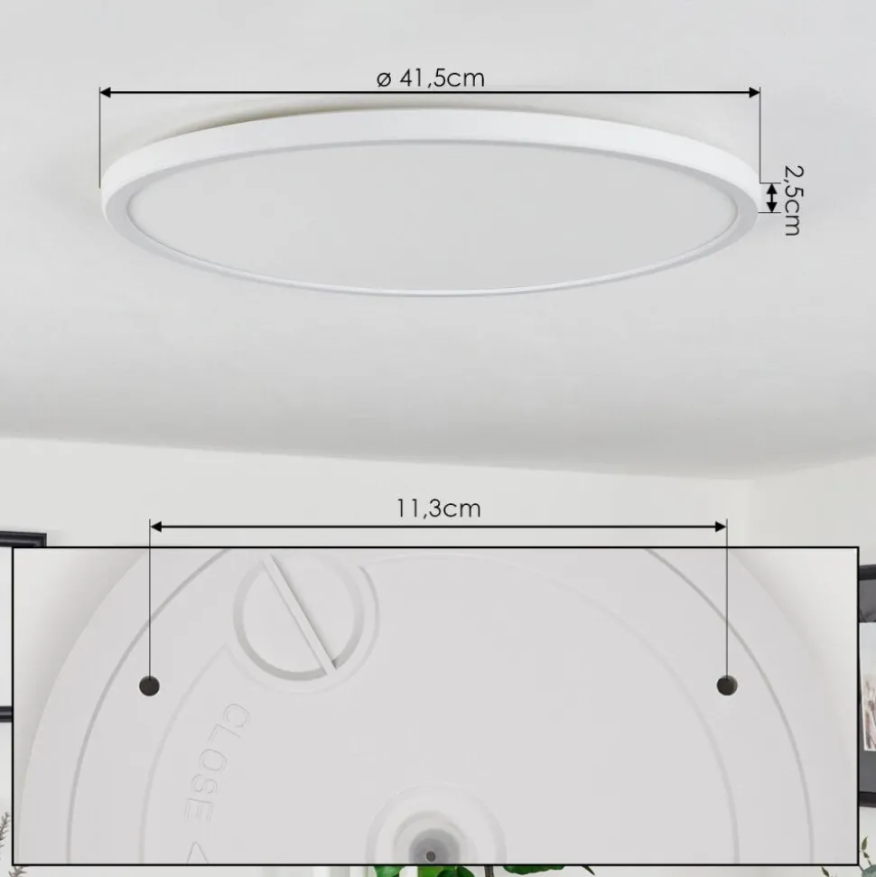 Plafonnierfolgares Led Blanc, 1 Lumiere