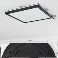 Plafonnierfolgares Led Noir, 1 Lumiere
