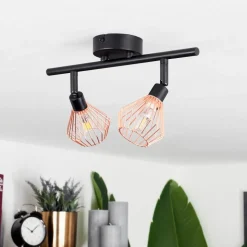 Plafonniergronhoj Noir, 2 Lumieres
