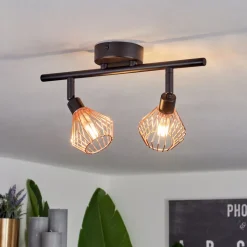 Plafonniergronhoj Noir, 2 Lumieres