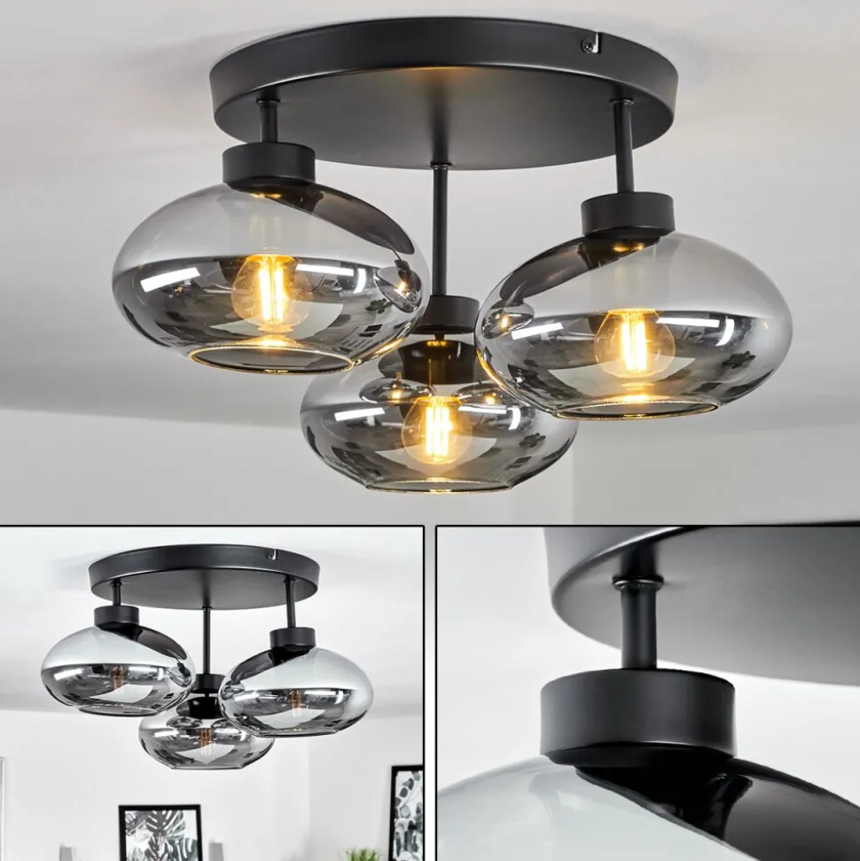 Plafonnierhaikala Noir, 3 Lumieres