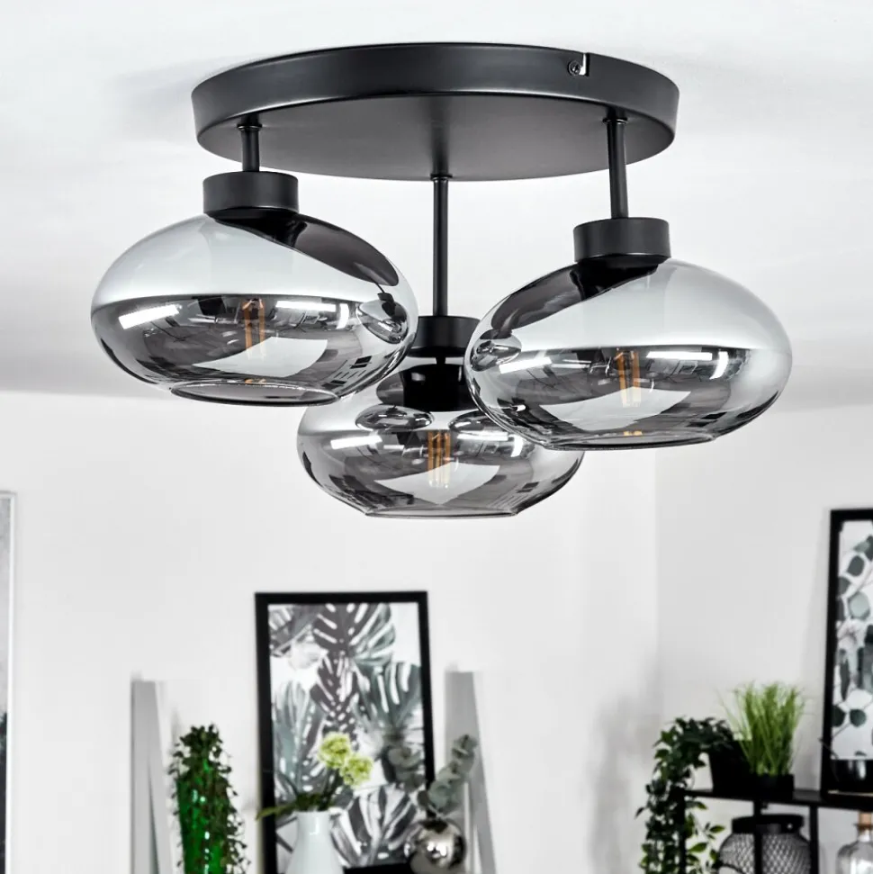 Plafonnierhaikala Noir, 3 Lumieres