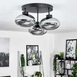 Plafonnierhaikala Noir, 3 Lumieres