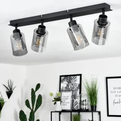 Plafonnierhunouri Noir, 4 Lumieres