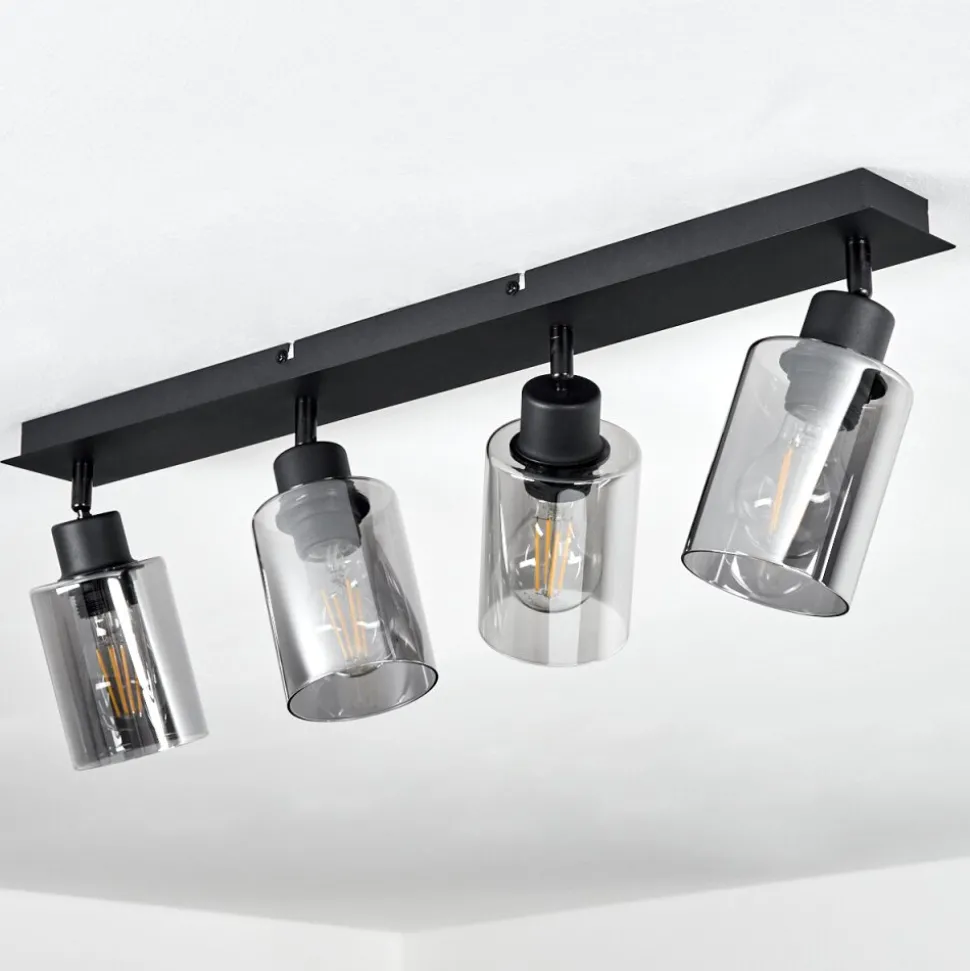 Plafonnierhunouri Noir, 4 Lumieres