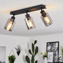 Plafonnierhunouri Noir, 3 Lumieres