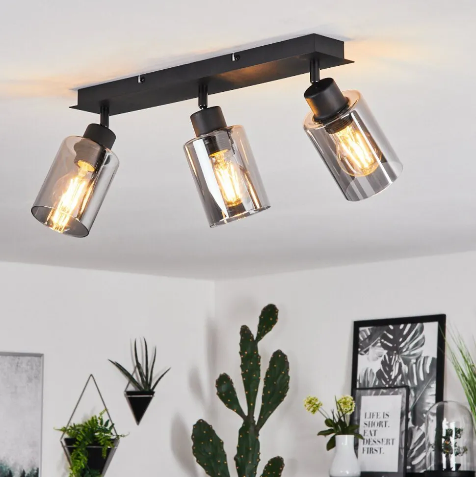 Plafonnierhunouri Noir, 3 Lumieres