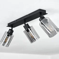 Plafonnierhunouri Noir, 3 Lumieres