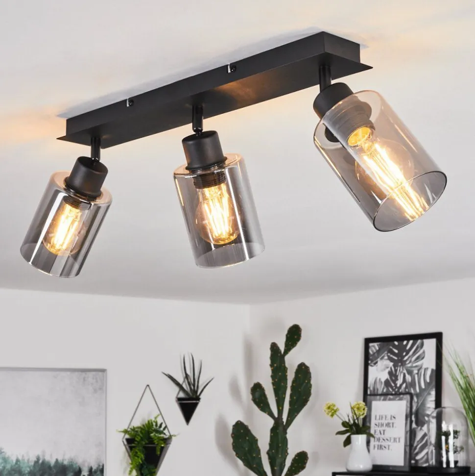 Plafonnierhunouri Noir, 3 Lumieres