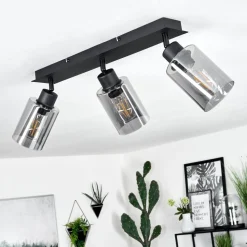 Plafonnierhunouri Noir, 3 Lumieres