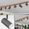 Plafonnierjavel Brun, Gris, Couleur Bois, 6 Lumieres