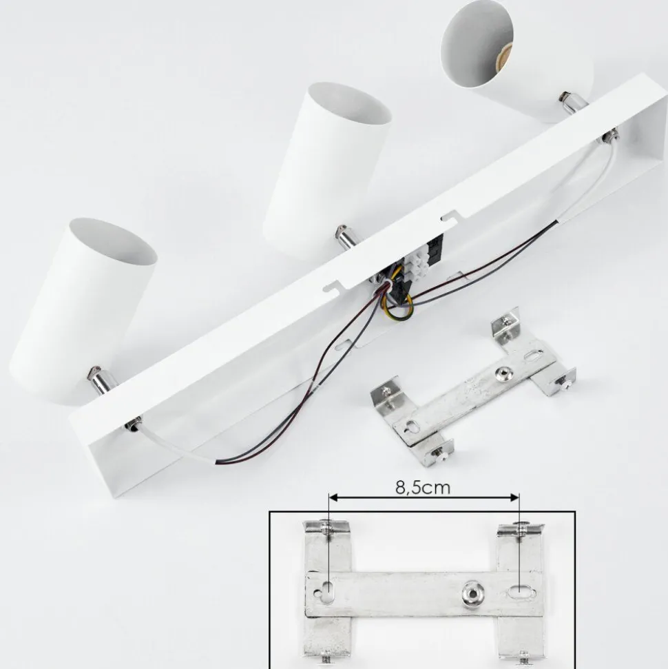 Plafonnierjavel Chrome, Blanc, 3 Lumieres