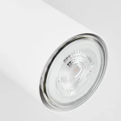 Plafonnierjavel Chrome, Blanc, 4 Lumieres