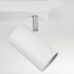 Plafonnierjavel Chrome, Blanc, 5 Lumieres