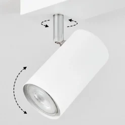 Plafonnierjavel Chrome, Blanc, 2 Lumieres