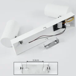 Plafonnierjavel Chrome, Blanc, 2 Lumieres