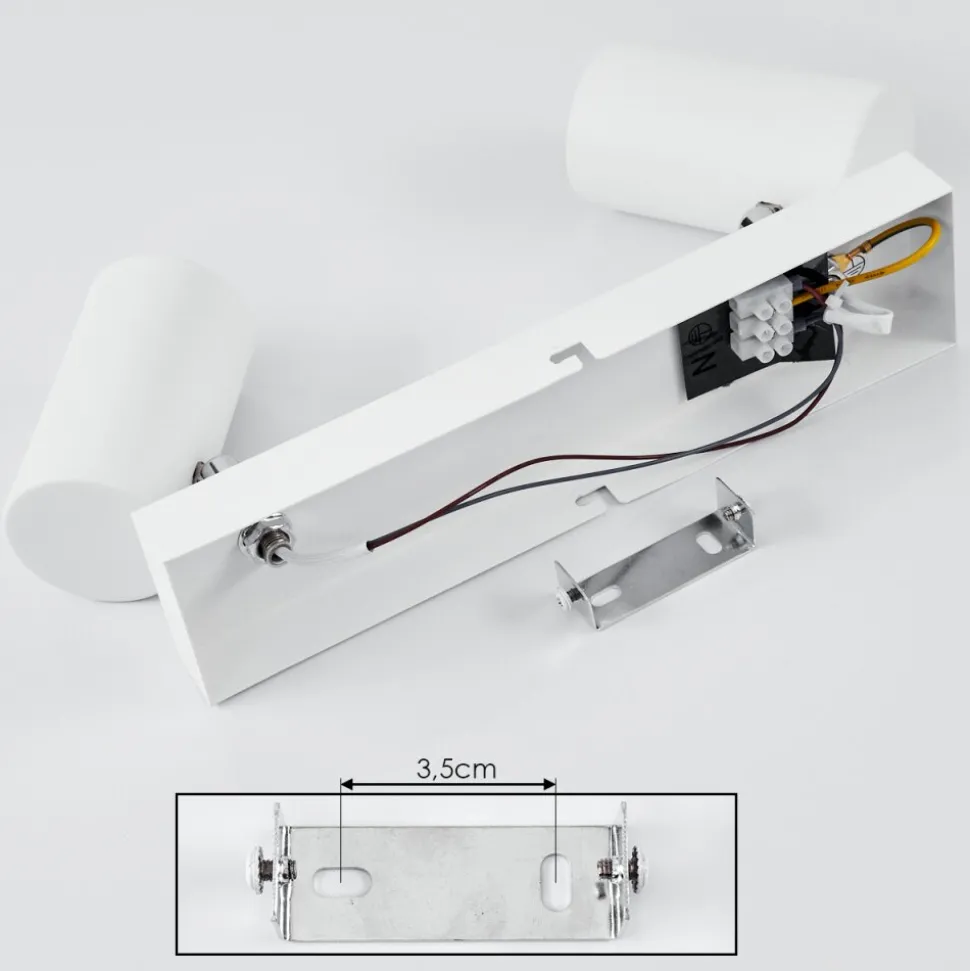Plafonnierjavel Chrome, Blanc, 2 Lumieres