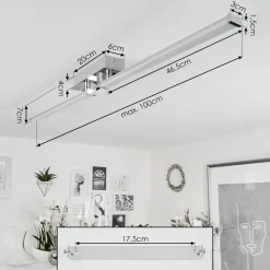 Plafonnierkudus Led Chrome, 1 Lumiere