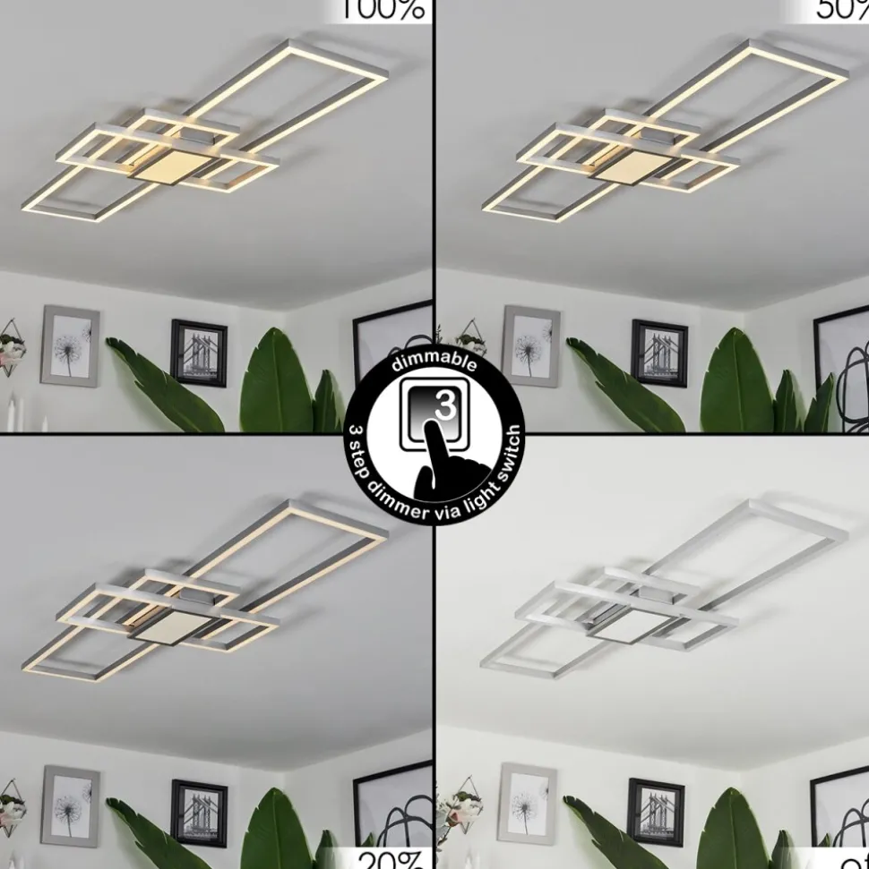 Plafonnierlongos Led Aluminium, 1 Lumiere
