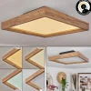 Plafonnierlongvic Led Brun, Couleur Bois, Noir, 1 Lumiere