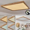 Plafonnierlongvic Led Brun, Couleur Bois, Noir, 1 Lumiere