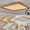 Plafonnierlongvic Led Brun, Couleur Bois, Noir, 1 Lumiere