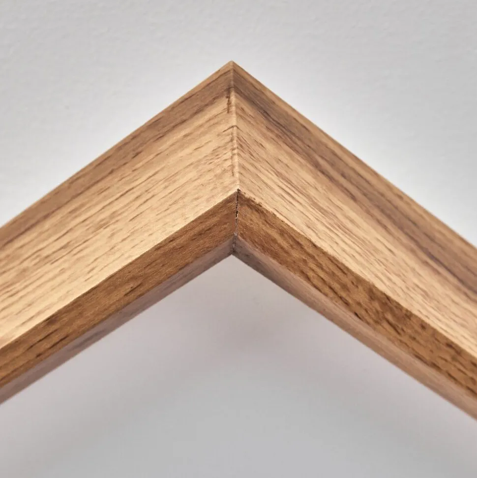 Plafonnierlongvic Led Brun, Couleur Bois, Noir, 1 Lumiere