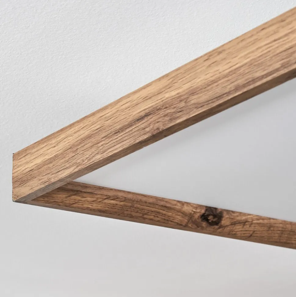 Plafonnierlongvic Led Brun, Couleur Bois, Noir, 1 Lumiere