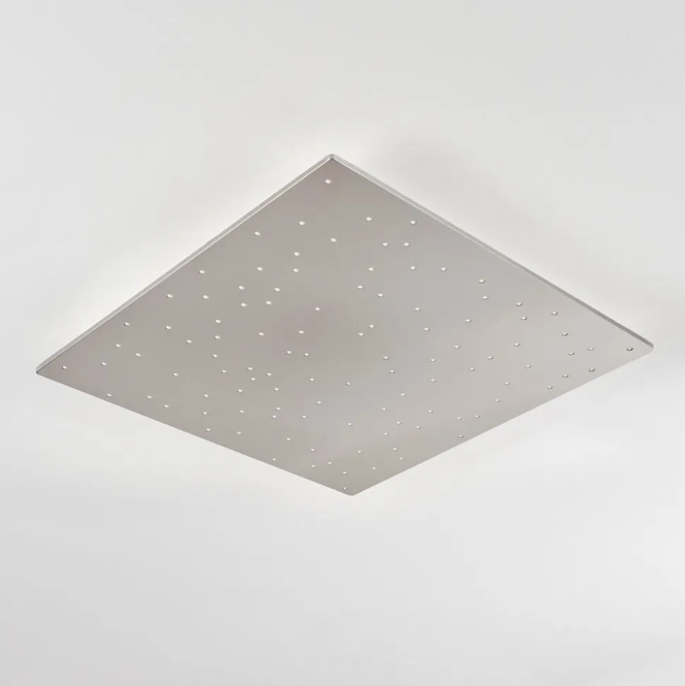 Plafonniermadrier Led Nickel Mat, Blanc, 1 Lumiere, Telecommandes