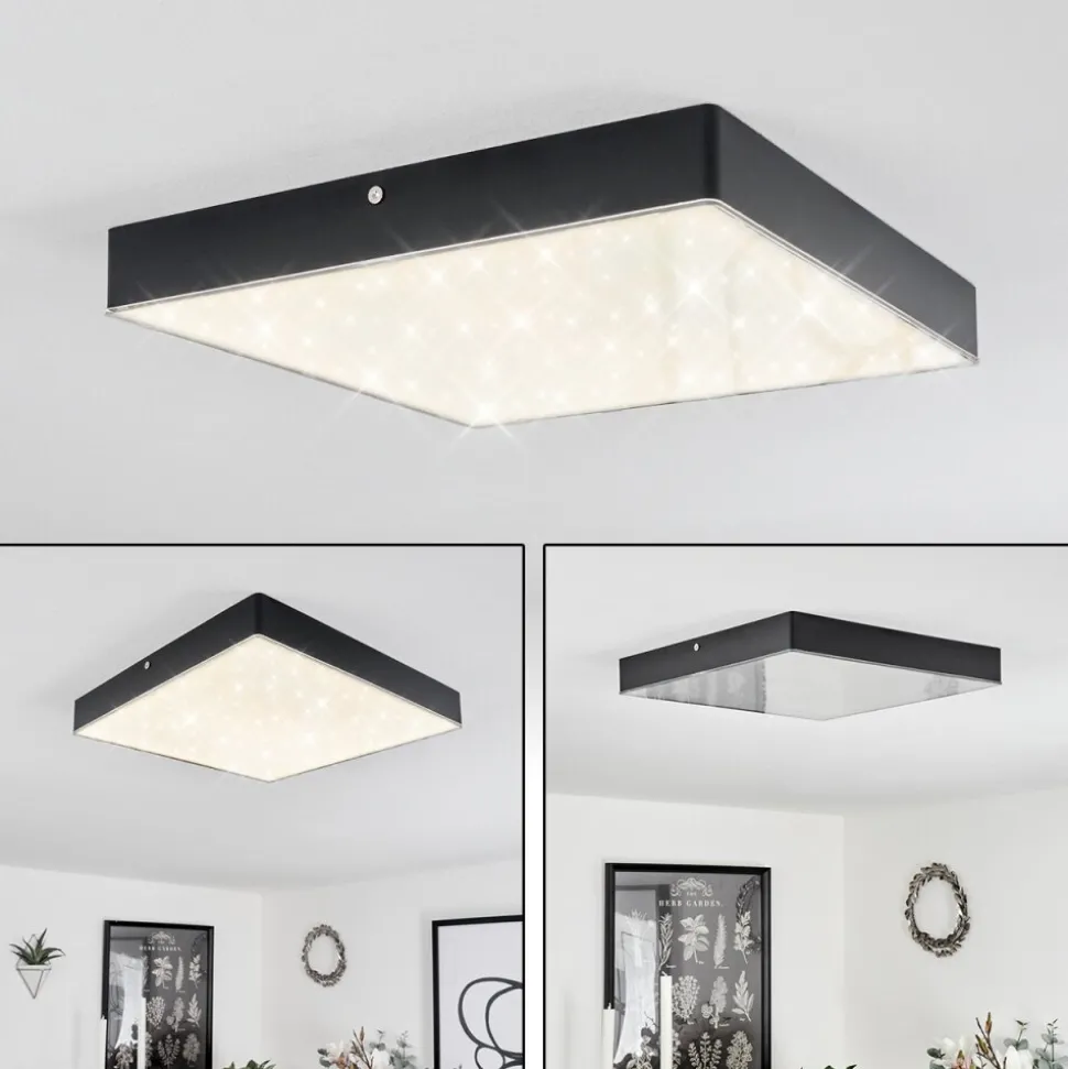 Plafonniermentque Led Noir, 1 Lumiere