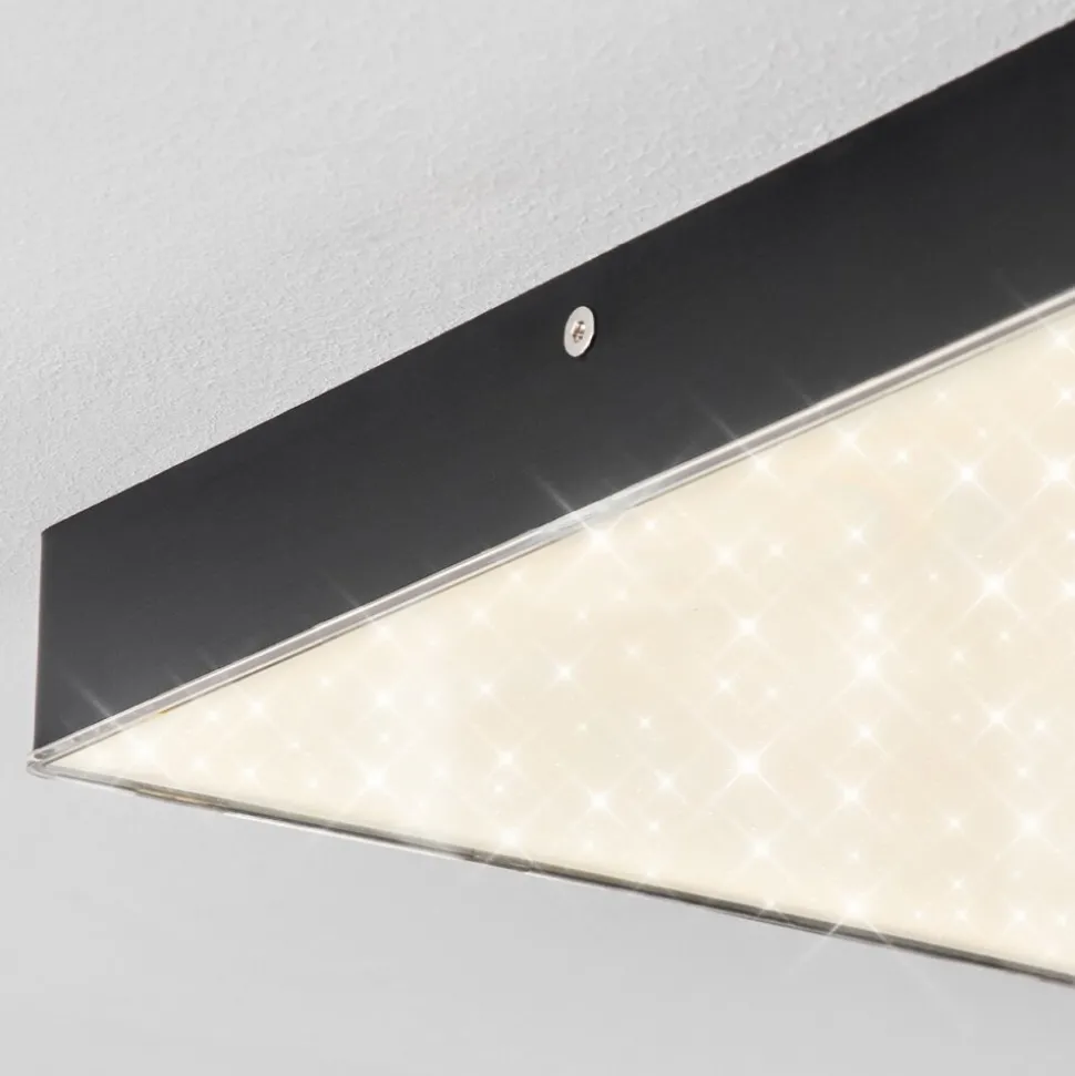 Plafonniermentque Led Noir, 1 Lumiere