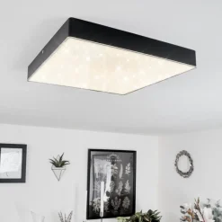 Plafonniermentque Led Noir, 1 Lumiere