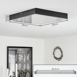 Plafonniermentque Led Noir, 1 Lumiere