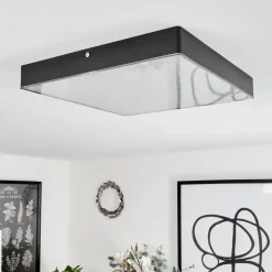 Plafonniermentque Led Noir, 1 Lumiere