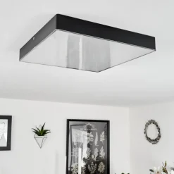 Plafonniermentque Led Noir, 1 Lumiere