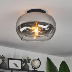 Plafonniermolloy Clair, Fume, 1 Lumiere