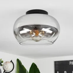 Plafonniermolloy Clair, Fume, 1 Lumiere