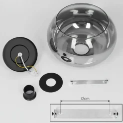 Plafonniermolloy Clair, Fume, 1 Lumiere